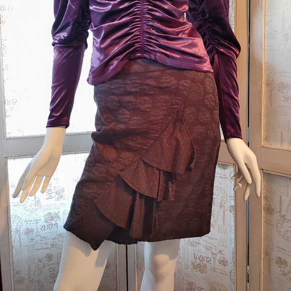 ❤️FREE W/ PURCHASE Anthropologie Odille Asymmetrical Skirt  0 - Picture 4 of 6